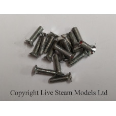 4 BA x 1/2” Steel Countersunk Head, plated  - Pk 10