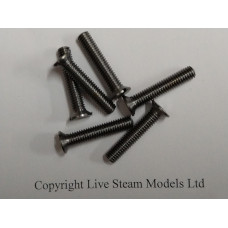 4 BA x 1” Steel Countersunk Head, turned  - Pk 10