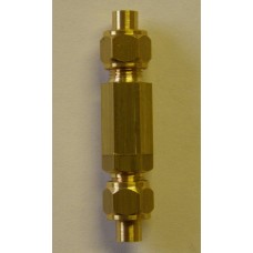 Inline water check valve, 1/8" pipe to 1/8 pipe.