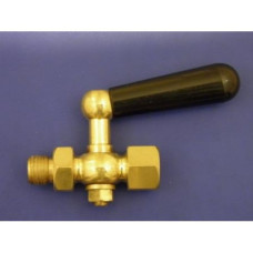 Shut off cock for 3" and larger pressure gauges - 3/8" BSP.