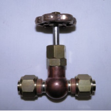 Globe valve - 180 deg. Pipe to pipe - 3/8” pipe